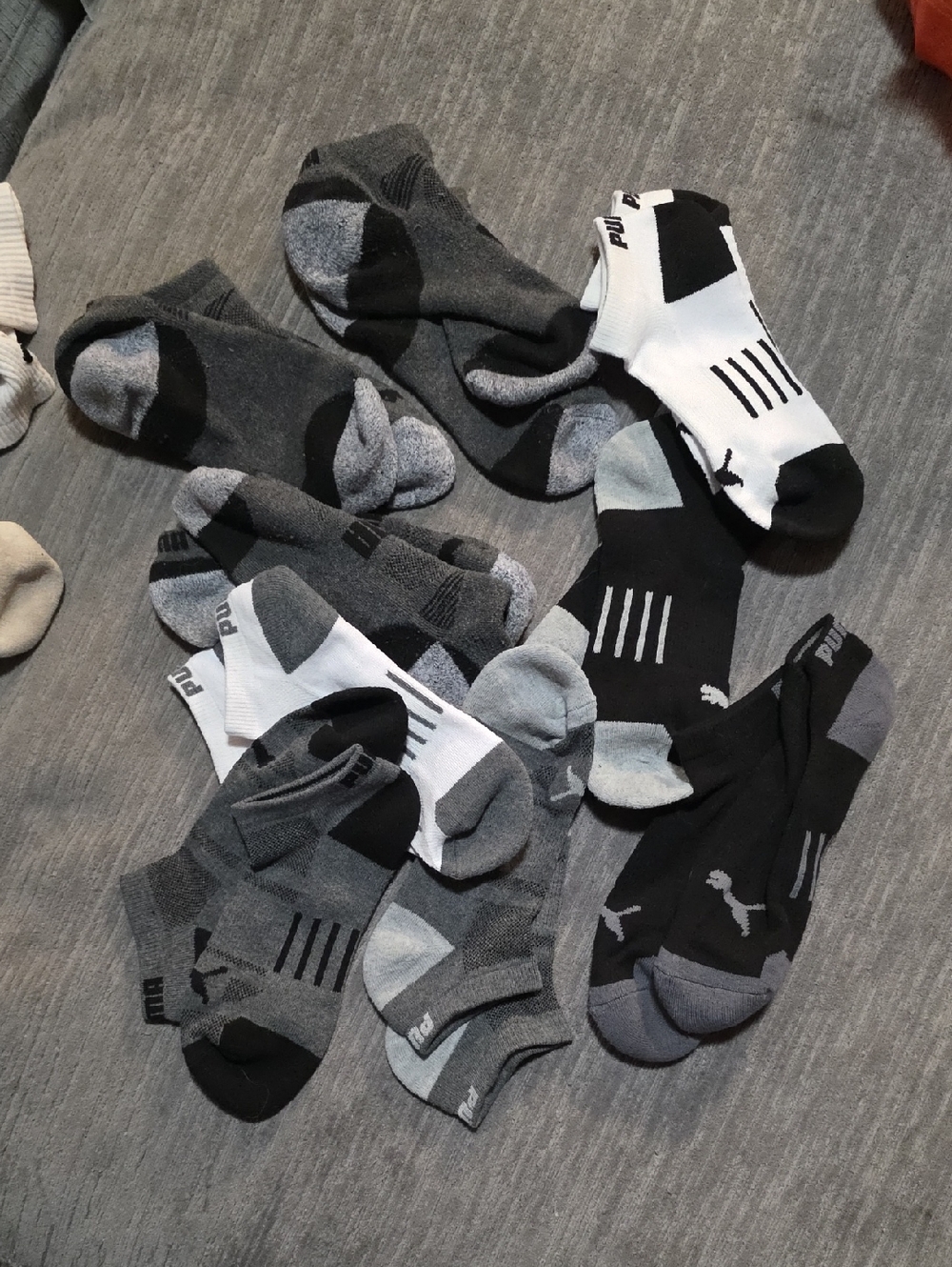 Puma Men's No-Show Athletic Socks - Used And New Sz L